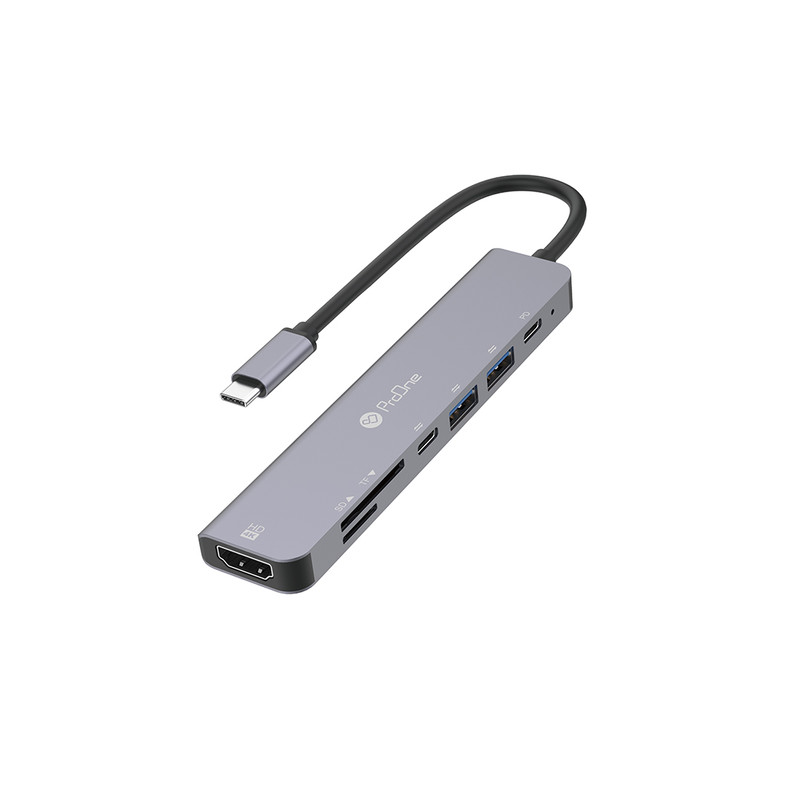 هاب USB-C پرووان 7 پورت مدل PHU565 هاب USB-C پرووان 7 پورت مدل PHU565