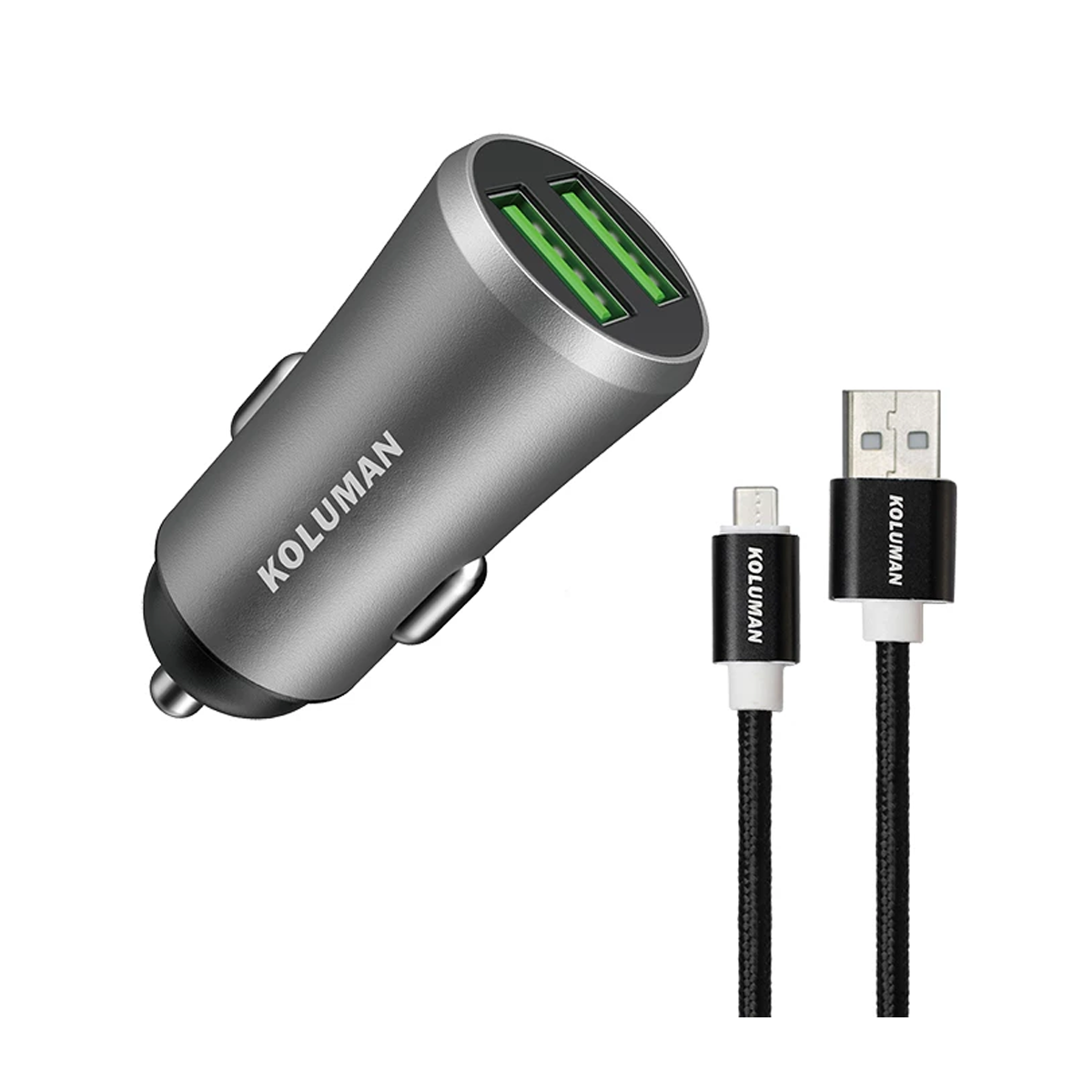 شارژر فندکی کلومن مدل KC-C0۴ به همراه کابل MicroUSB شارژر فندکی کلومن مدل KC-C0۴ به همراه کابل MicroUSB