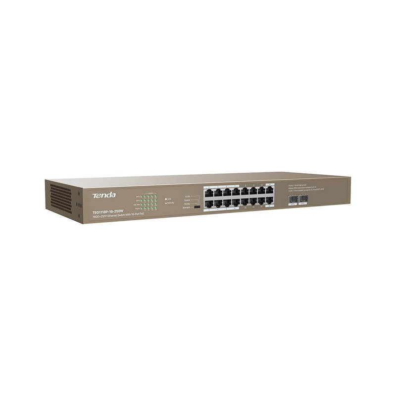 سوئیچ شبکه 18 پورت تندا مدل TEG1118P-16-250W سوئیچ شبکه 18 پورت تندا مدل TEG1118P-16-250W