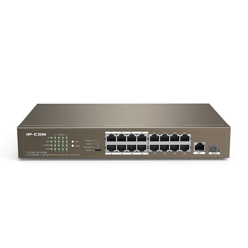 سوئیچ شبکه 16 پورت آی پی کام مدل F1118P-16-150W سوئیچ شبکه 16 پورت آی پی کام مدل F1118P-16-150W