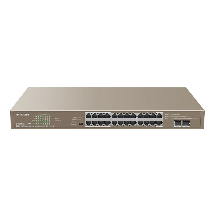 سوئیچ شبکه 24 پورت آی پی کام مدل G1126P-24-410W سوئیچ شبکه 24 پورت آی پی کام مدل G1126P-24-410W