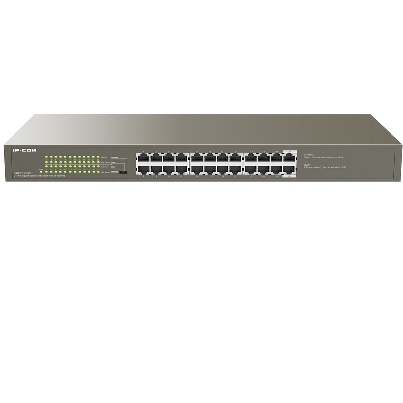سوئیچ شبکه 24 پورت آی پی کام مدل G1124P-24-250W سوئیچ شبکه 24 پورت آی پی کام مدل G1124P-24-250W