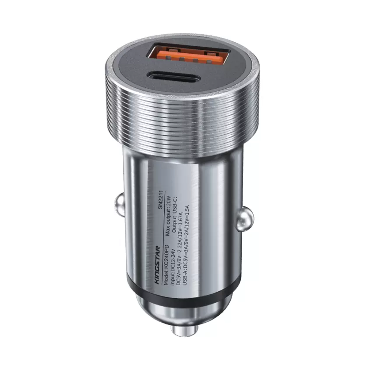 شارژر فندکی کینگ استار مدل KC240PD توان 20 وات شارژر فندکی کینگ استار مدل KC240PD توان 20 وات