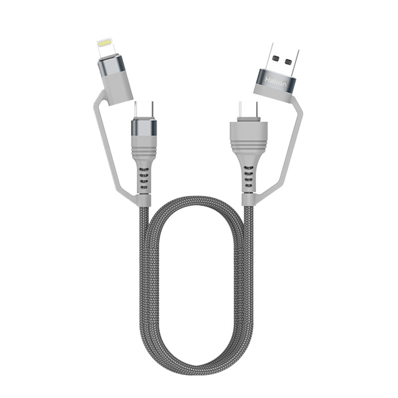 کابل تبدیل USB-USB-C به USB-C-لایتنینگ هترون مدل HC450P طول 1 متر کابل تبدیل USB-USB-C به USB-C-لایتنینگ هترون مدل HC450P طول 1 متر