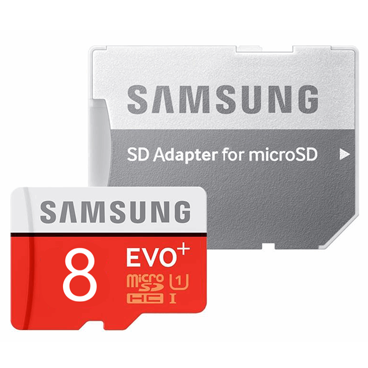 کارت حافظه microSDHC سامسونگ مدل Evo Plus کلاس 10 - ظرفیت 8 گیگابایت به همراه آداپتور SD کارت حافظه microSDHC سامسونگ مدل Evo Plus کلاس 10 - ظرفیت 8 گیگابایت به همراه آداپتور SD