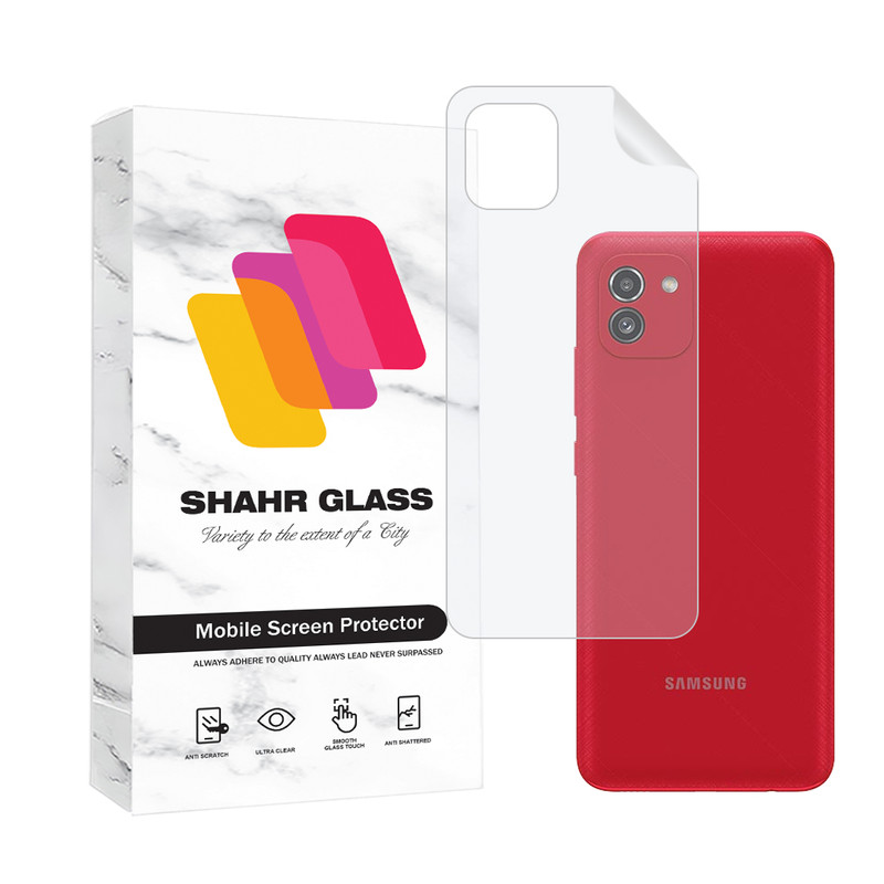 محافظ پشت گوشی سامسونگ Galaxy A03 شهر گلس مدل NANOMTSH محافظ پشت گوشی سامسونگ Galaxy A03 شهر گلس مدل NANOMTSH