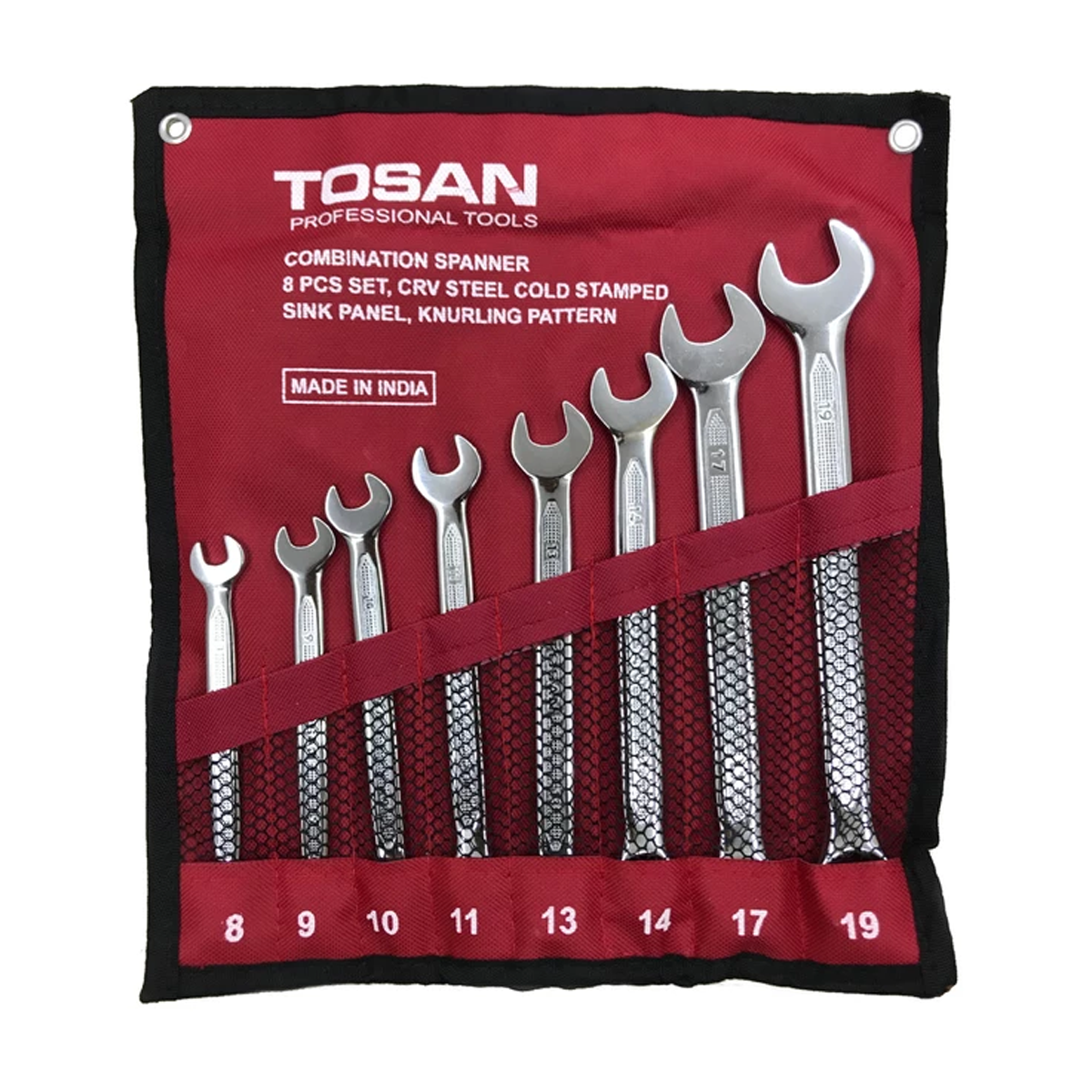 مجموعه 8 عددی آچار یکسر تخت یکسر رینگی توسن مدل TI101-S8