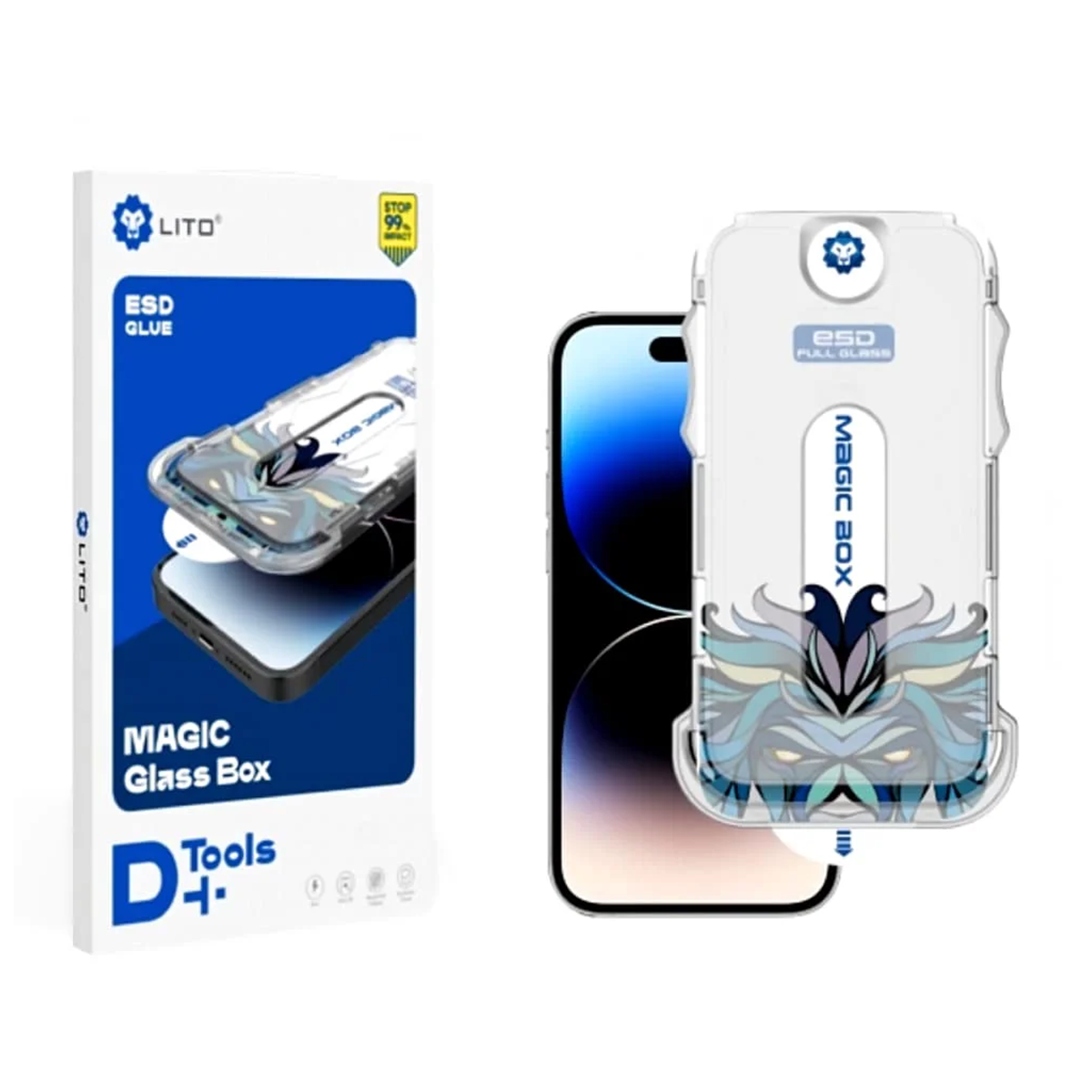 گلس گوشی اپل iPhone 13 Pro لیتوو مدل D+ Tools Magic Glass Box به همراه کیت نصب گلس گوشی اپل iPhone 13 Pro لیتوو مدل D+ Tools Magic Glass Box به همراه کیت نصب