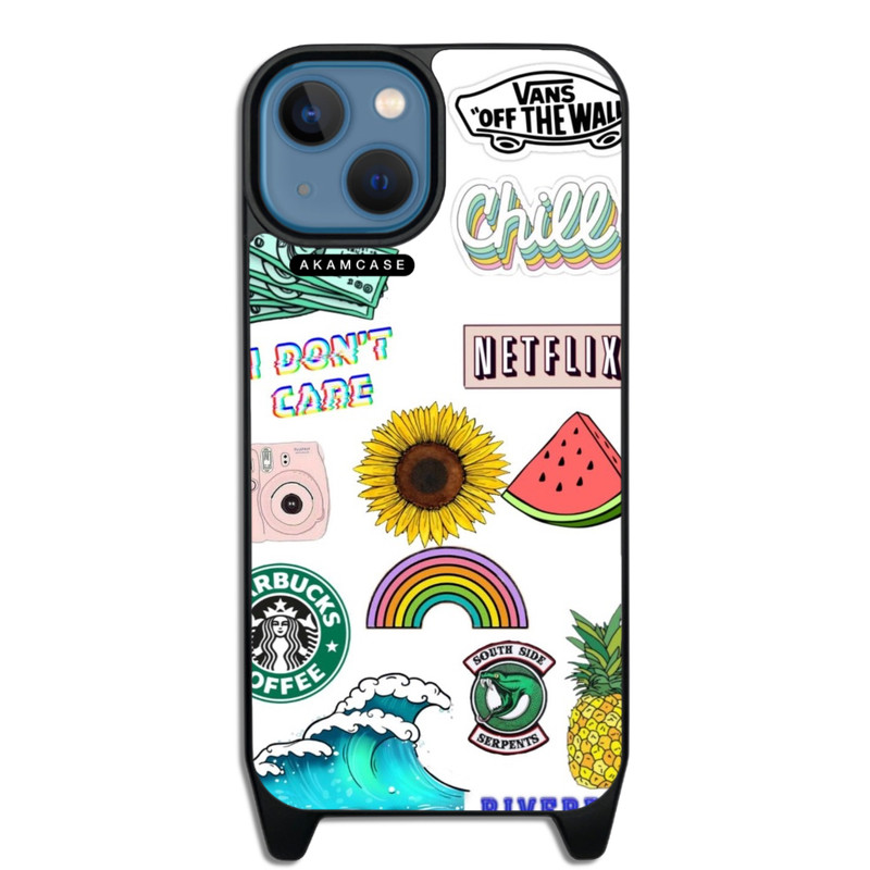 کاور گوشی اپل iPhone 15 آکام مدل GOOD VIBES14 