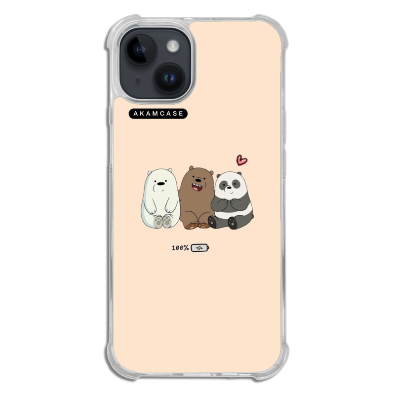 کاور گوشی اپل iPhone 14 آکام مدل BARE BEAR13 