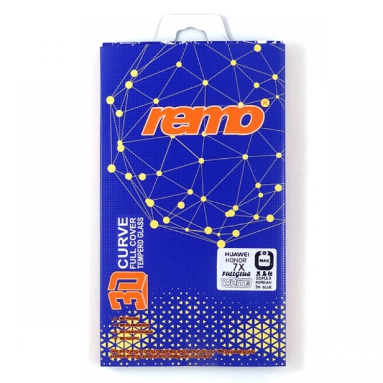 محافظ شیشه‌ای (گلس) remo فول چسب 3D گوشی هوآوی Honor 7X 