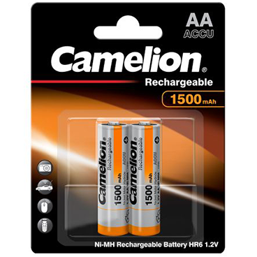 باتری قلمی قابل شارژ کملیون مدل Ni-MH Rechargeable بسته 2 عددی - ظرفیت 1500 میلی آمپر باتری قلمی قابل شارژ کملیون مدل Ni-MH Rechargeable بسته 2 عددی - ظرفیت 1500 میلی آمپر