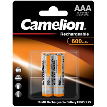 باتری نیم قلمی قابل شارژ کملیون مدل Ni-MH Rechargeable بسته 2 عددی - ظرفیت 600 میلی آمپر باتری نیم قلمی قابل شارژ کملیون مدل Ni-MH Rechargeable بسته 2 عددی - ظرفیت 600 میلی آمپر