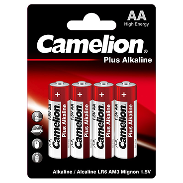باتری قلمی کملیون مدل Plus Alkaline بسته 4 عددی باتری قلمی کملیون مدل Plus Alkaline بسته 4 عددی