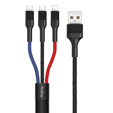 کابل تبدیل USB به USB-C / microUSB / لایتنینگ پرووان مدل PCC280 طول 1 متر کابل تبدیل USB به USB-C / microUSB / لایتنینگ پرووان مدل PCC280 طول 1 متر