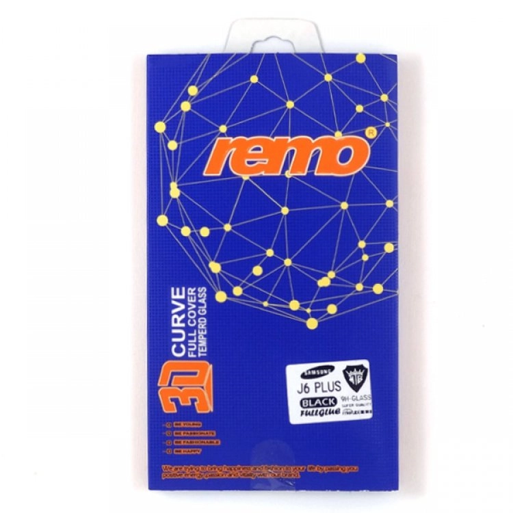 محافظ شیشه‌ای (گلس) remo فول چسب 3D گوشی سامسونگ Galaxy J6 Plus 