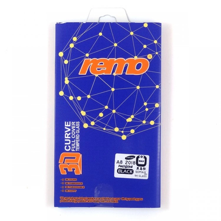 محافظ شیشه‌ای (گلس) remo فول چسب 3D گوشی سامسونگ Galaxy A8 2018 