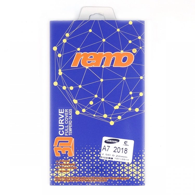 محافظ شیشه‌ای (گلس) remo فول چسب 3D گوشی سامسونگ Galaxy A7 2018 