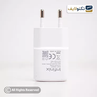 شارژر اصلی اینفینیکس 6 وات 5 ولت 1.2 آمپر دو شاخه بدون تبدیل شارژر اصلی اینفینیکس 6 وات 5 ولت 1.2 آمپر دو شاخه بدون تبدیل