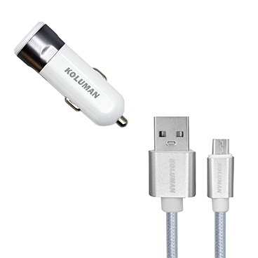 شارژر فندکی کلومن مدل KC - C01 به همراه کابل تبدیل MICRO USB شارژر فندکی کلومن مدل KC - C01 به همراه کابل تبدیل MICRO USB