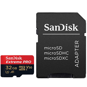 کارت حافظه microSDHC سن دیسک مدل Extreme Pro V30 کلاس 10 استاندارد UHS-I U3 سرعت 100MBps ظرفیت 32 گیگابایت به همراه آداپتور کارت حافظه microSDHC سن دیسک مدل Extreme Pro V30 کلاس 10 استاندارد UHS-I U3 سرعت 100MBps ظرفیت 32 گیگابایت به همراه آداپتور