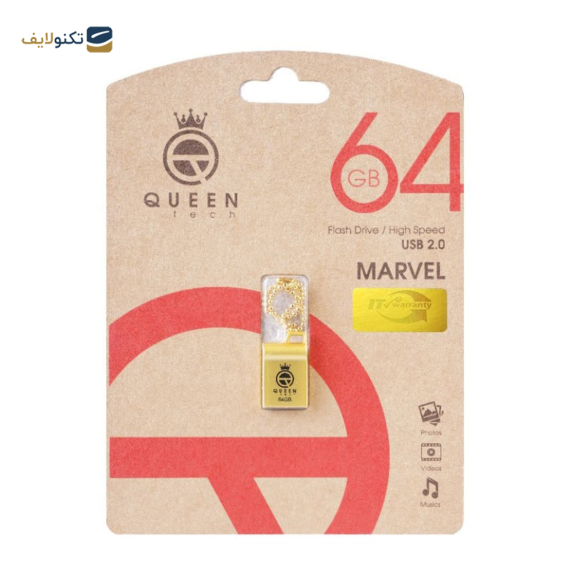 فلش مموری کوئین تک مدل marvel-G ظرفیت 64 گیگابایت فلش مموری کوئین تک مدل marvel-G ظرفیت 64 گیگابایت