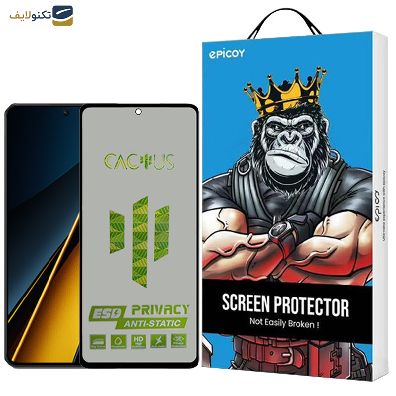 محافظ صفحه نمایش حریم شخصی اپیکوی مدل Cactus-ESD-Privacy مناسب برای گوشی موبایل شیائومی Poco X6 Pro/X6/M6 Pro 4G محافظ صفحه نمایش حریم شخصی اپیکوی مدل Cactus-ESD-Privacy مناسب برای گوشی موبایل شیائومی Poco X6 Pro/X6/M6 Pro 4G