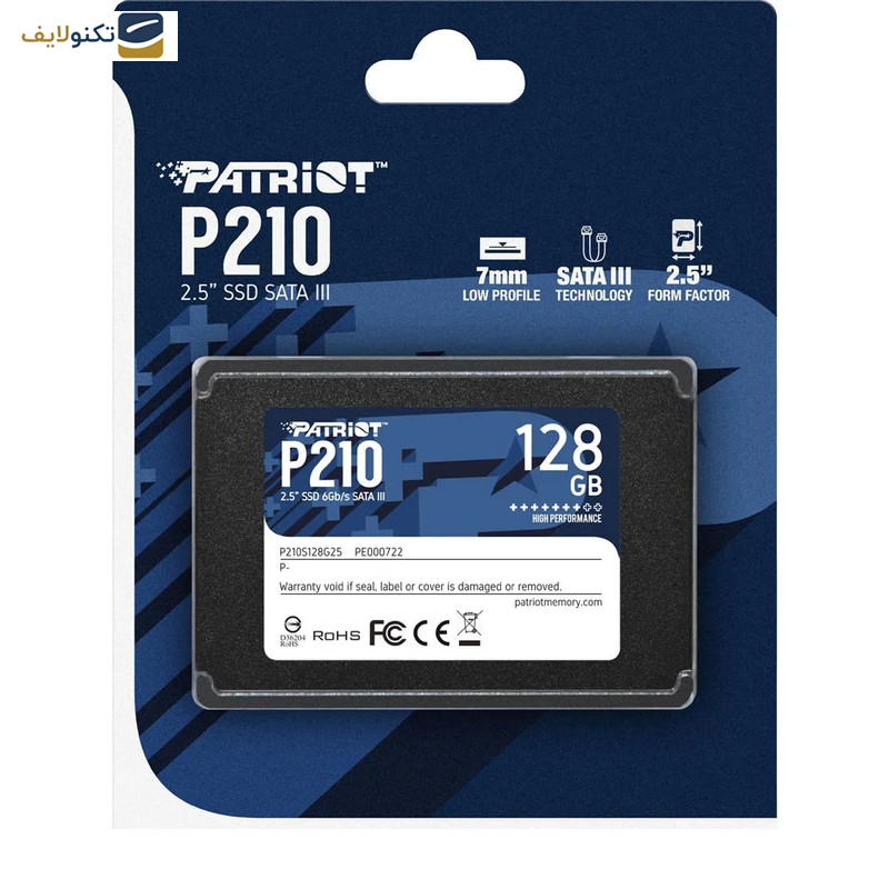 اس اس دی اینترنال پتریوت مدل P210 ظرفیت 128 گیگابایت اس اس دی اینترنال پتریوت مدل P210 ظرفیت 128 گیگابایت