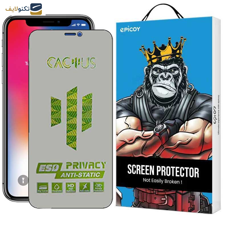 محافظ صفحه نمایش حریم شخصی اپیکوی مدل Cactus-ESD-Privacy مناسب برای گوشی موبایل اپل iPhone 11 Pro Max / XS Max محافظ صفحه نمایش حریم شخصی اپیکوی مدل Cactus-ESD-Privacy مناسب برای گوشی موبایل اپل iPhone 11 Pro Max / XS Max