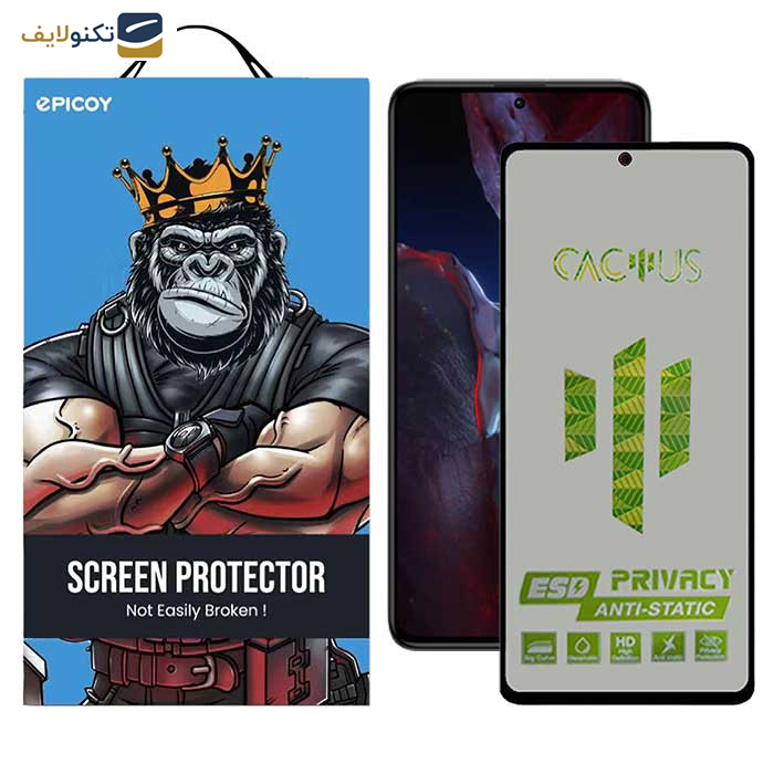 محافظ صفحه نمایش حریم شخصی اِپیکوی مدل Cactus-ESD-Privacy مناسب برای گوشی موبایل شیائومی Xiaomi Poco F5 Pro /Poco F5 /Poco F4 GT /Poco F4 /Poco F3 GT / F3 محافظ صفحه نمایش حریم شخصی اِپیکوی مدل Cactus-ESD-Privacy مناسب برای گوشی موبایل شیائومی Xiaomi Poco F5 Pro /Poco F5 /Poco F4 GT /Poco F4 /Poco F3 GT / F3