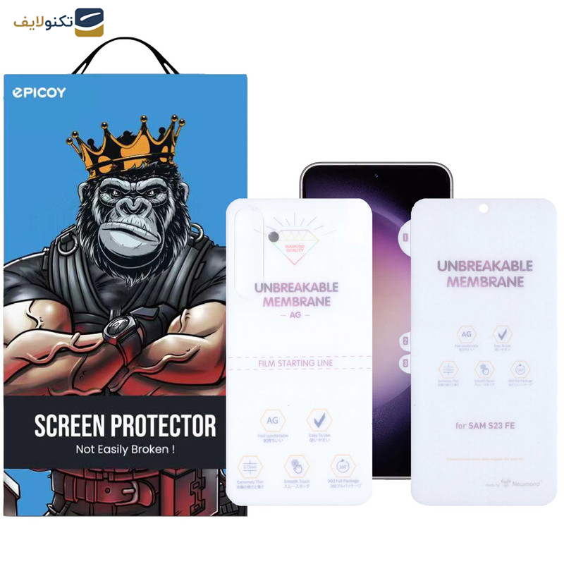 محافظ صفحه نمایش مات اِپیکوی مدل Hydrogel-Matte مناسب برای گوشی موبایل سامسونگ Galaxy S23 FE به همراه محافظ پشت گوشی محافظ صفحه نمایش مات اِپیکوی مدل Hydrogel-Matte مناسب برای گوشی موبایل سامسونگ Galaxy S23 FE به همراه محافظ پشت گوشی