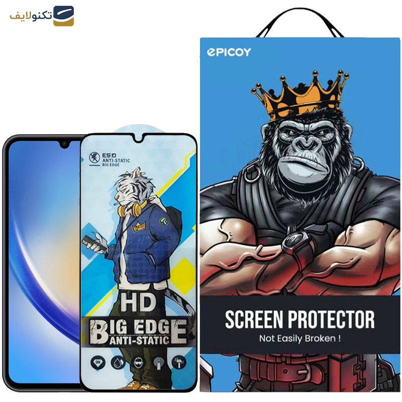 محافظ صفحه نمایش اپیکوی مدل Tiger-Big Edge مناسب برای گوشی موبایل سامسونگ Galaxy A34 5G محافظ صفحه نمایش اپیکوی مدل Tiger-Big Edge مناسب برای گوشی موبایل سامسونگ Galaxy A34 5G