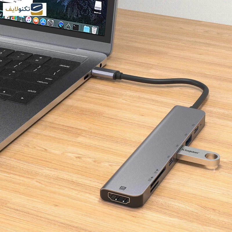 هاب 7 پورت USB-C پرووان مدل PHU565 هاب 7 پورت USB-C پرووان مدل PHU565