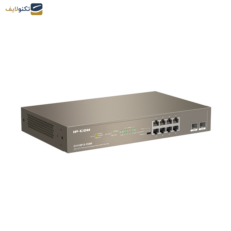 سوییچ 10 پورت آی پی کام مدل G1110P-8-150W سوییچ 10 پورت آی پی کام مدل G1110P-8-150W