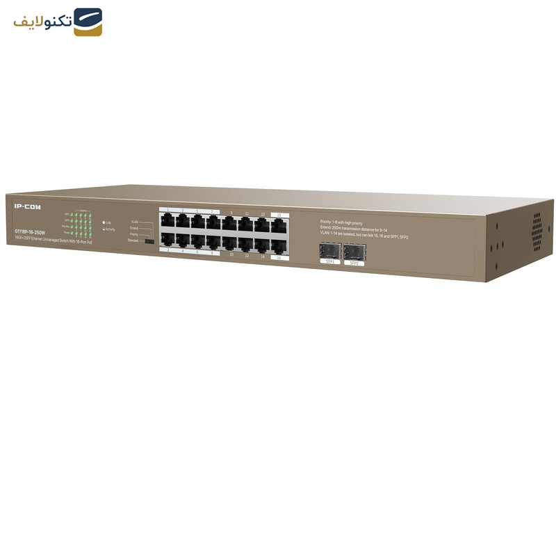 سوییچ 16پورت آی پی کام مدل G1118P-16-250W سوییچ 16پورت آی پی کام مدل G1118P-16-250W