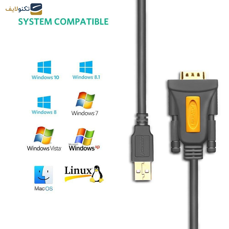 کابل تبدیل USB به سریال RS232 یوگرین مدل CR104 کابل تبدیل USB به سریال RS232 یوگرین مدل CR104