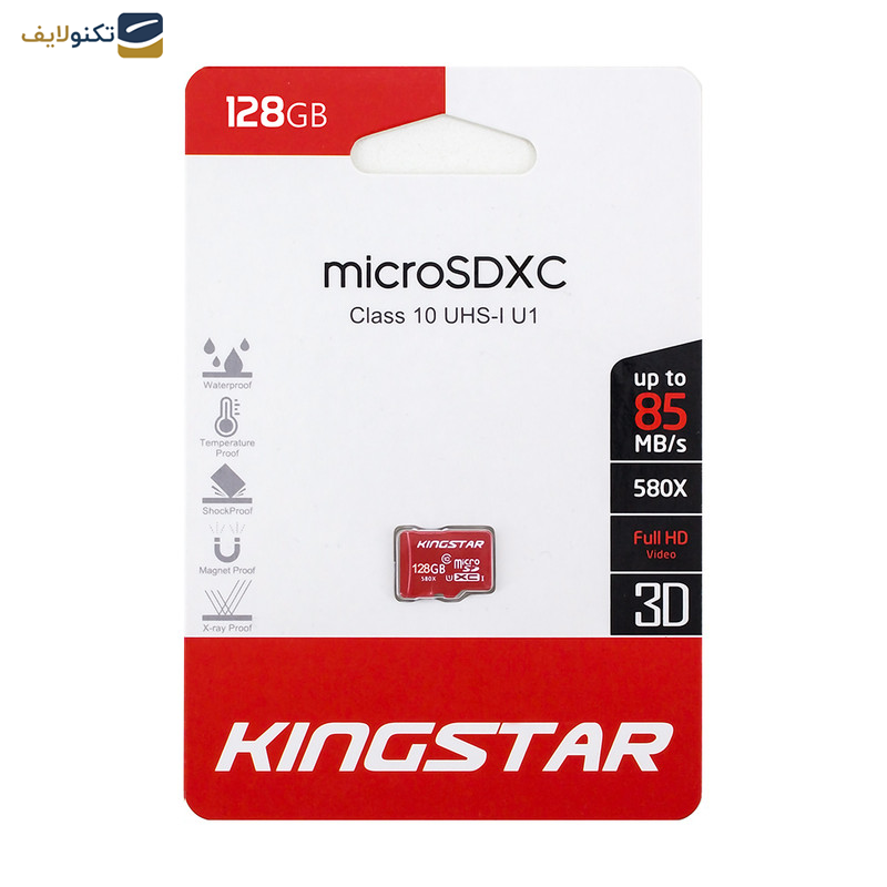 کارت حافظه microSDXC کینگ استار مدل 580X کلاس 10 استاندارد UHS-I U1 سرعت 85MBps ظرفیت 128 گیگابایت کارت حافظه microSDXC کینگ استار مدل 580X کلاس 10 استاندارد UHS-I U1 سرعت 85MBps ظرفیت 128 گیگابایت