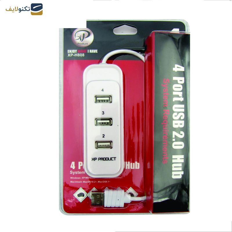 هاب USB 2.0 چهارپورت ایکس پی پروداکت مدل XP-H808 هاب USB 2.0 چهارپورت ایکس پی پروداکت مدل XP-H808
