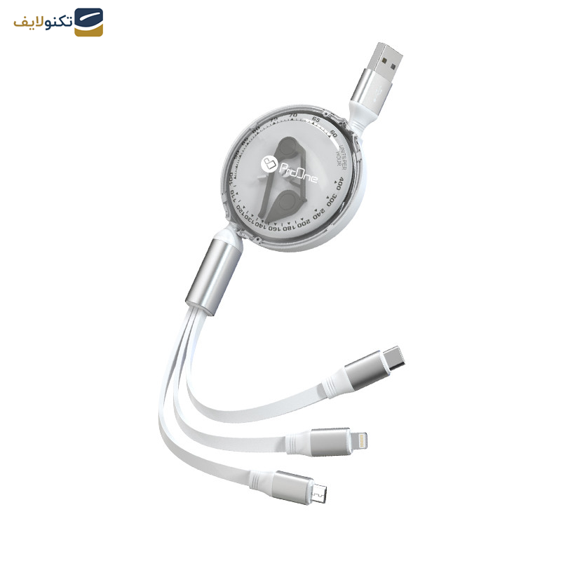 کابل تبدیل USB به USB-C / microUSB / لایتنینگ پرووان مدل PCC118R کابل تبدیل USB به USB-C / microUSB / لایتنینگ پرووان مدل PCC118R
