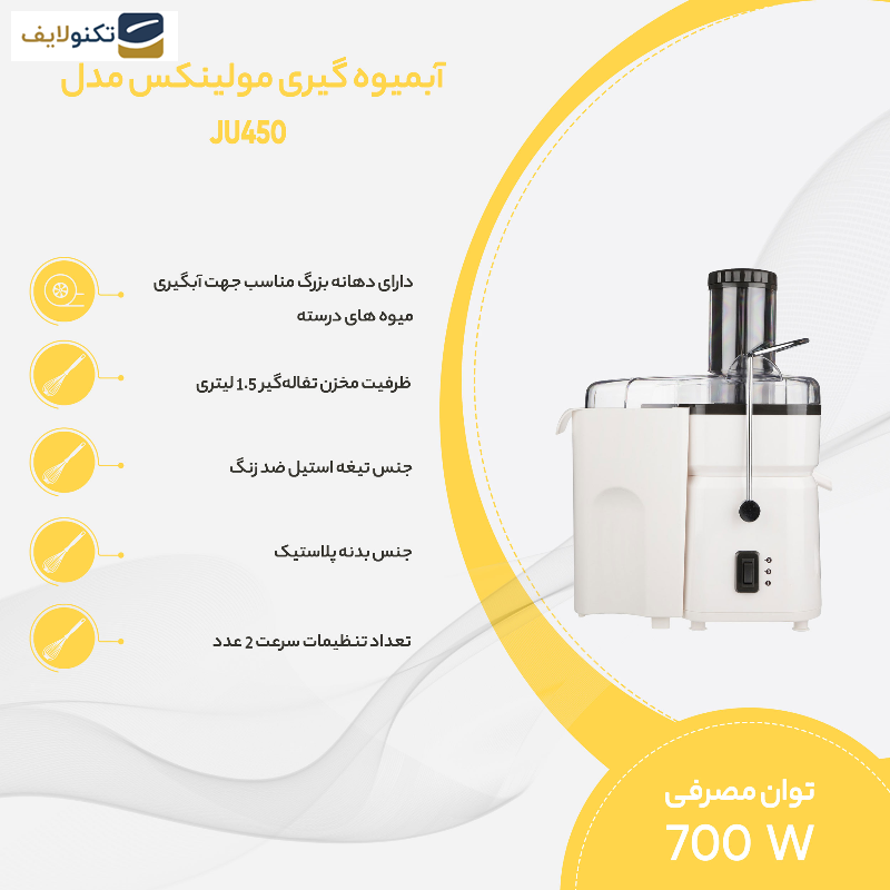 آبمیوه گیری مولینکس مدل JU450