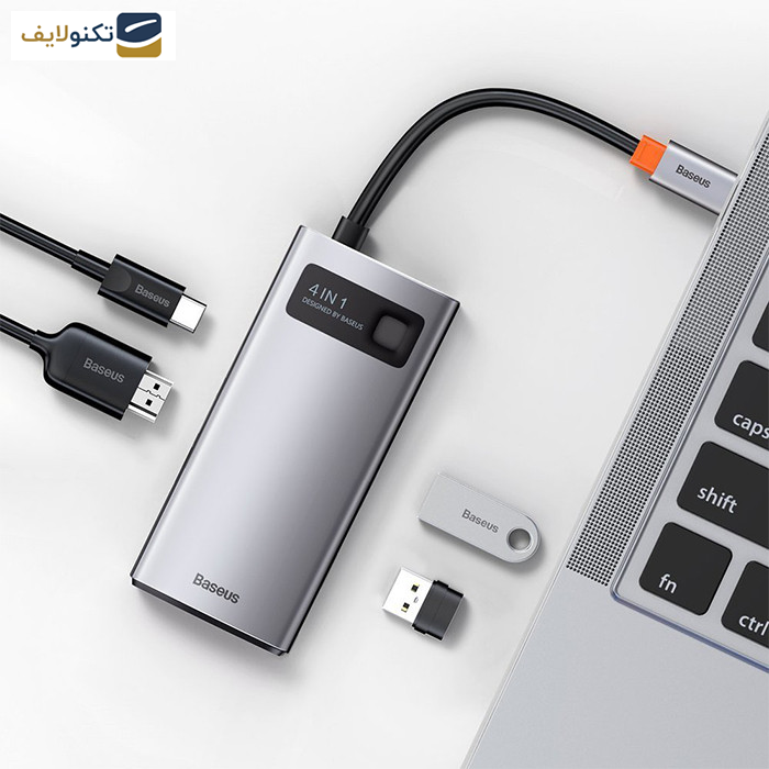 هاب 4 پورت USB-C باسئوس CAHUB-CY0G هاب 4 پورت USB-C باسئوس CAHUB-CY0G