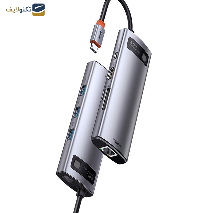 هاب 8 پورت USB-C باسئوس مدل CAHUB-CV0G هاب 8 پورت USB-C باسئوس مدل CAHUB-CV0G
