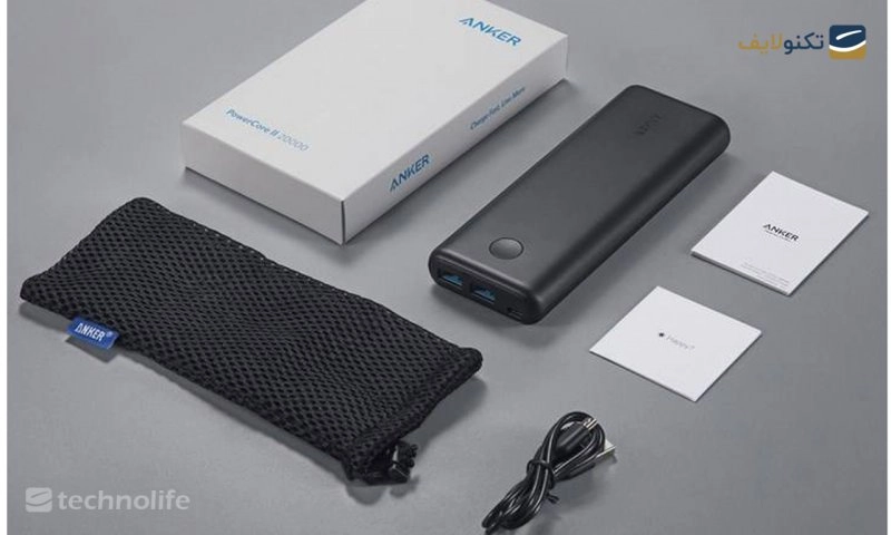 پاوربانک انکر مدل A1260 PowerCore II با ظرفیت 20000 میلی آمپر ساعت پاوربانک انکر مدل A1260 PowerCore II با ظرفیت 20000 میلی آمپر ساعت