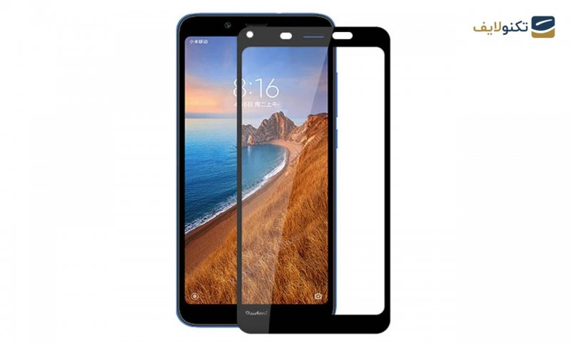 محافظ صفحه شیشه ای تمام چسب مناسب برای گوشی شیائومی Redmi 7A محافظ صفحه شیشه ای تمام چسب مناسب برای گوشی شیائومی Redmi 7A