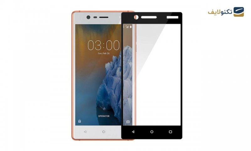 محافظ صفحه نمایش شیشه ای مناسب برای مناسب برای گوشی Nokia 3 محافظ صفحه نمایش شیشه ای مناسب برای مناسب برای گوشی Nokia 3