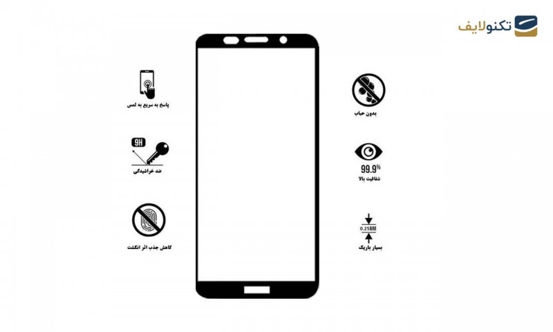 محافظ صفحه نمایش سرامیکی مناسب برای گوشی هواوی مدل Y5 Lite محافظ صفحه نمایش سرامیکی مناسب برای گوشی هواوی مدل Y5 Lite