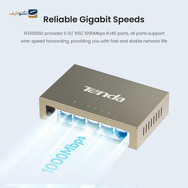سوییچ 5 پورت تندا مدل TEG1005D سوییچ 5 پورت تندا مدل TEG1005D