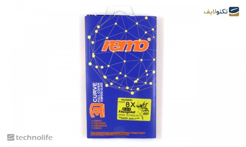 محافظ شیشه‌ای (گلس) remo فول چسب 3D گوشی هوآوی Honor 8X 