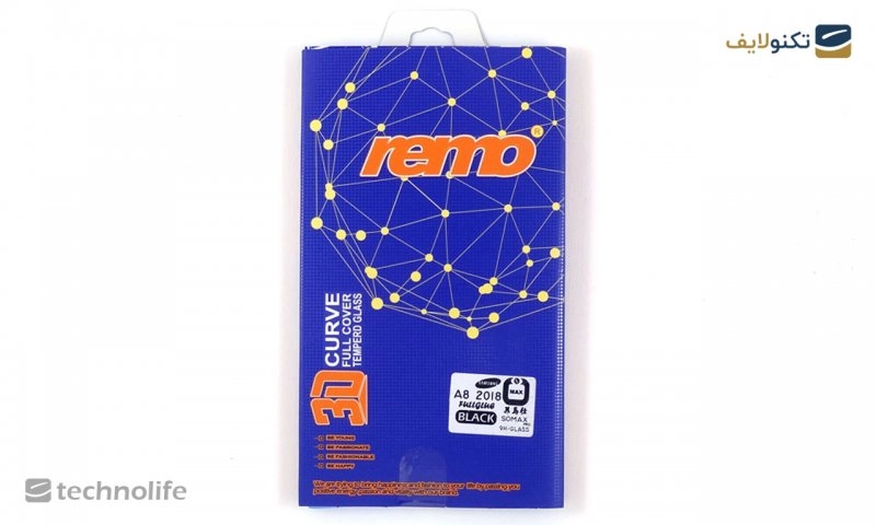 محافظ شیشه‌ای (گلس) remo فول چسب 3D گوشی سامسونگ Galaxy A8 2018 