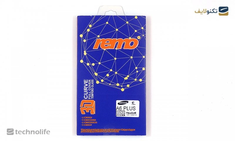 محافظ شیشه‌ای (گلس) remo فول چسب 3D گوشی سامسونگ Galaxy A6 Plus 